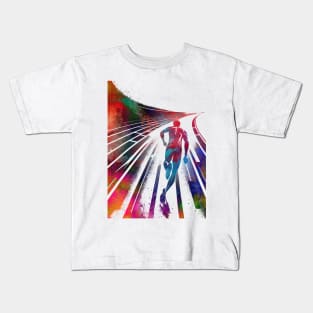 Runner sport art #runner #sport #jogging Kids T-Shirt